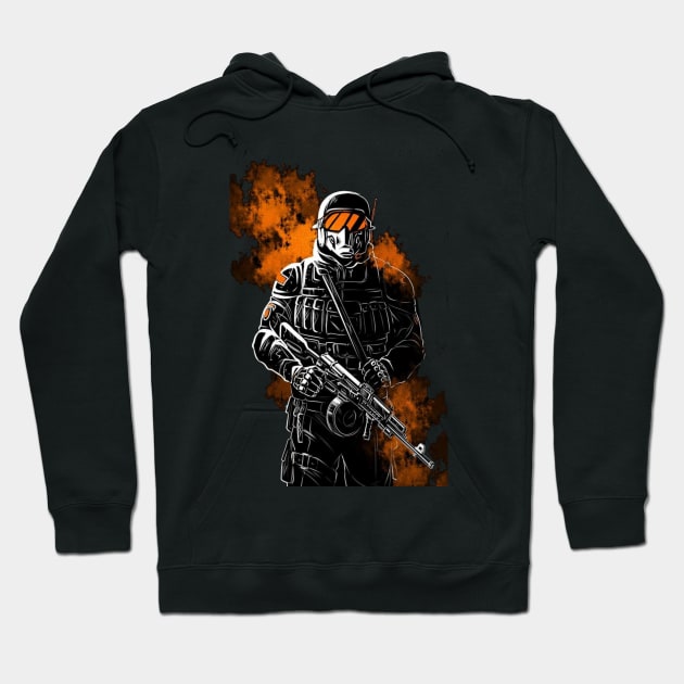 a soldier with his weapon Hoodie by t-shiit